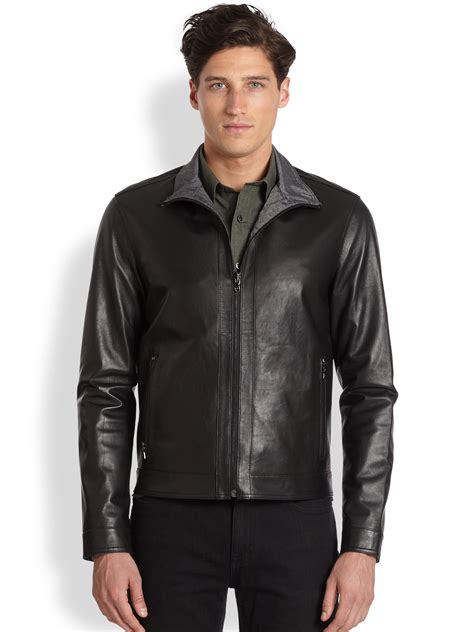 men's michael kors leather jacket|michael kors puffer jacket men's.